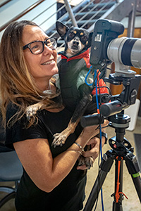 Photographing the photographer - and her puppy