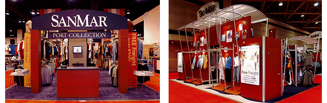 2000s SanMar tradeshow booth