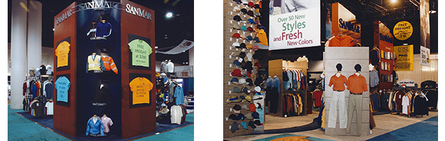 2000s SanMar tradeshow booth