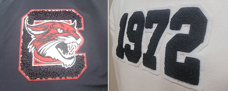 The varsity vibe of chenille